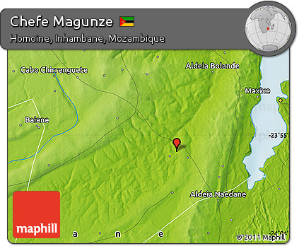 Physical Map of Chefe Magunze