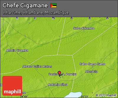 Physical Map of Chefe Cigamane