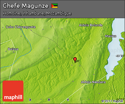 Physical Map of Chefe Magunze