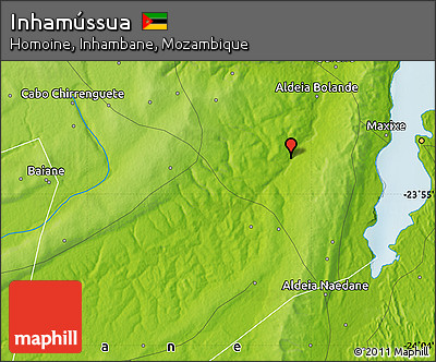 Physical Map of Inhamússua