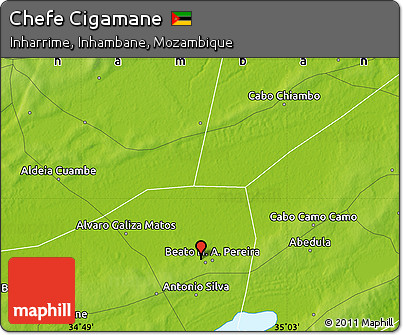 Physical Map of Chefe Cigamane