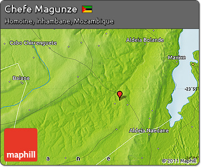 Physical Map of Chefe Magunze