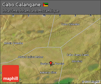 Satellite Map of Cabo Calangane