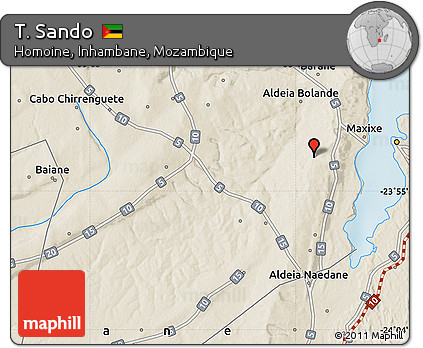 Shaded Relief Map of T. Sando