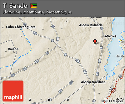 Shaded Relief Map of T. Sando