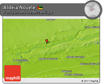 Physical Panoramic Map of Aldeia Novele
