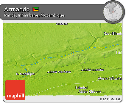 Physical Panoramic Map of Armando