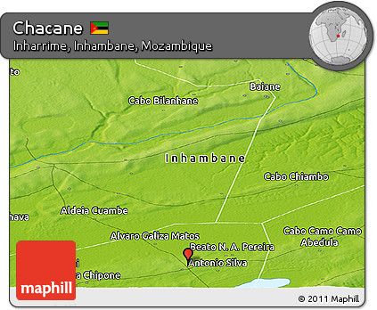 Physical Panoramic Map of Chacane
