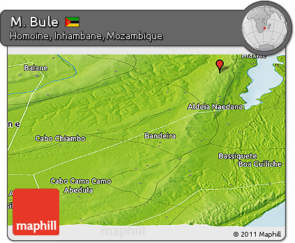 Physical Panoramic Map of M. Bule