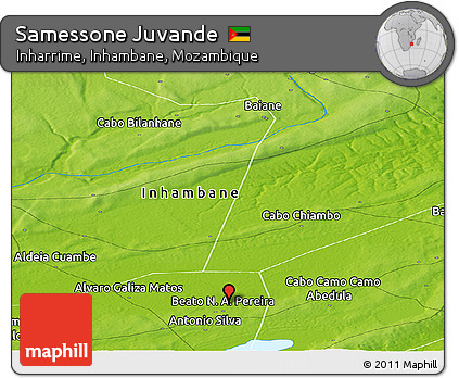 Physical Panoramic Map of Samessone Juvande
