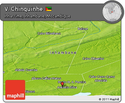 Physical Panoramic Map of V. Chinquinhe