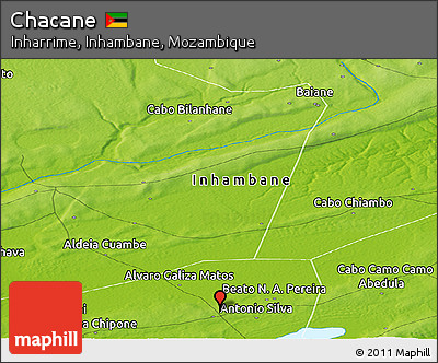 Physical Panoramic Map of Chacane