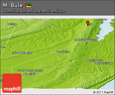 Physical Panoramic Map of M. Bule