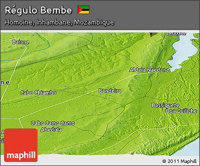 Physical Panoramic Map of Régulo Bembe