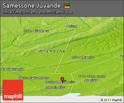 Physical Panoramic Map of Samessone Juvande