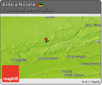 Physical Panoramic Map of Aldeia Novele
