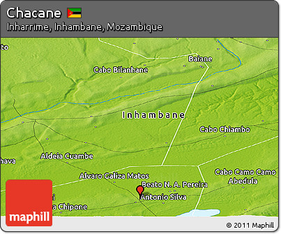 Physical Panoramic Map of Chacane