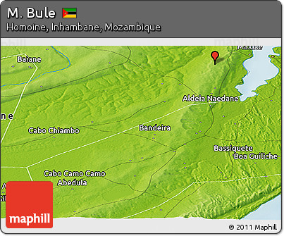 Physical Panoramic Map of M. Bule