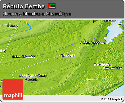 Physical Panoramic Map of Régulo Bembe