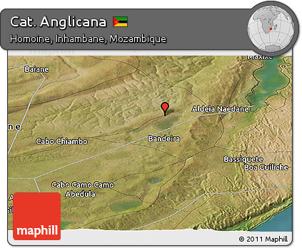 Satellite Panoramic Map of Cat. Anglicana