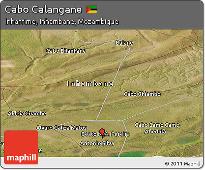 Satellite Panoramic Map of Cabo Calangane