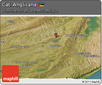 Satellite Panoramic Map of Cat. Anglicana