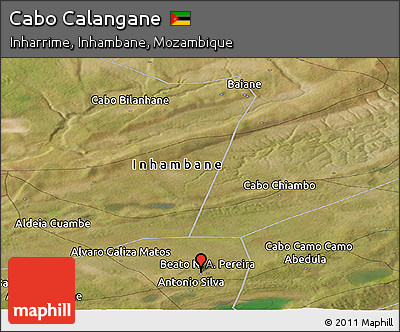 Satellite Panoramic Map of Cabo Calangane