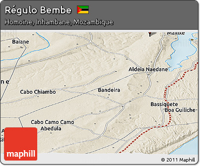 Shaded Relief Panoramic Map of Régulo Bembe