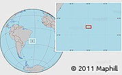 Gray Location Map of the area around 24° 2' 59" S, 34° 46' 29" W