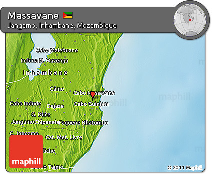Physical 3D Map of Massavane