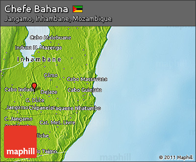 Physical 3D Map of Chefe Bahana