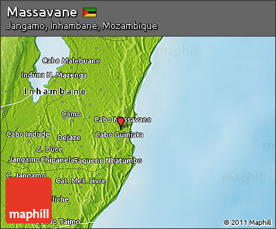 Physical 3D Map of Massavane