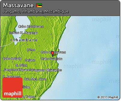 Physical 3D Map of Massavane