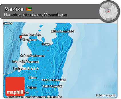 Political 3D Map of Maxixe