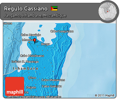 Political 3D Map of Régulo Cassiano
