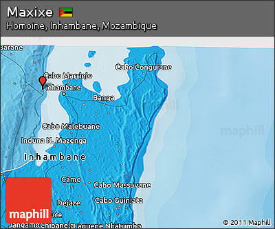 Political 3D Map of Maxixe