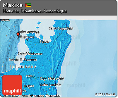 Political 3D Map of Maxixe