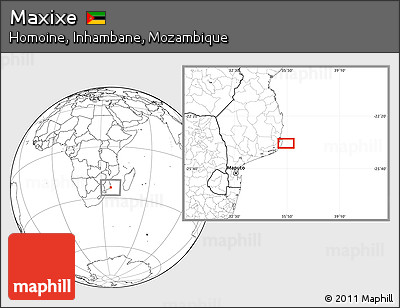 Blank Location Map of Maxixe