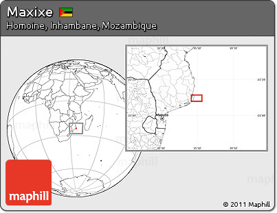 Blank Location Map of Maxixe