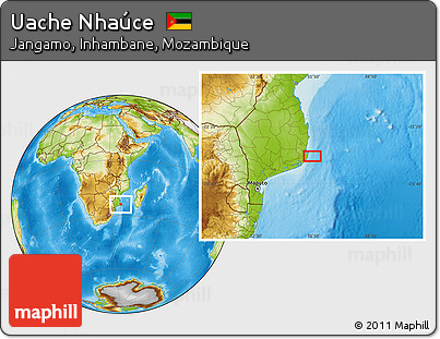Physical Location Map of Uache Nhaúce