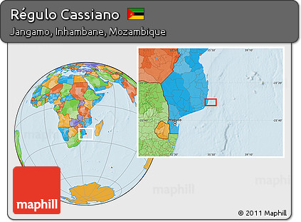 Political Location Map of Régulo Cassiano