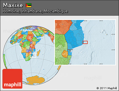 Political Location Map of Maxixe
