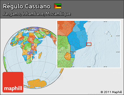 Political Location Map of Régulo Cassiano