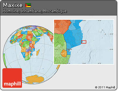 Political Location Map of Maxixe