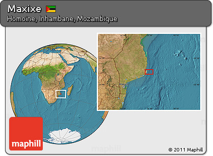 Satellite Location Map of Maxixe