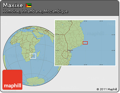 Savanna Style Location Map of Maxixe