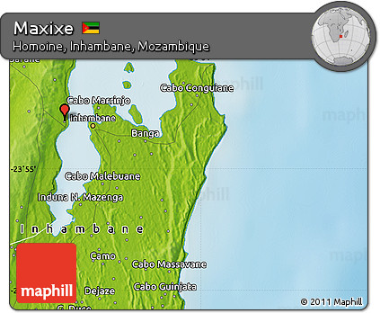 Physical Map of Maxixe