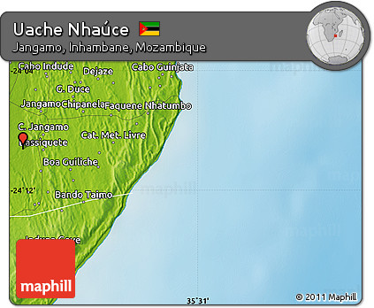 Physical Map of Uache Nhaúce