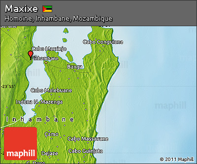 Physical Map of Maxixe