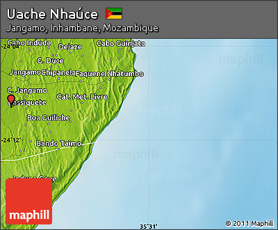Physical Map of Uache Nhaúce